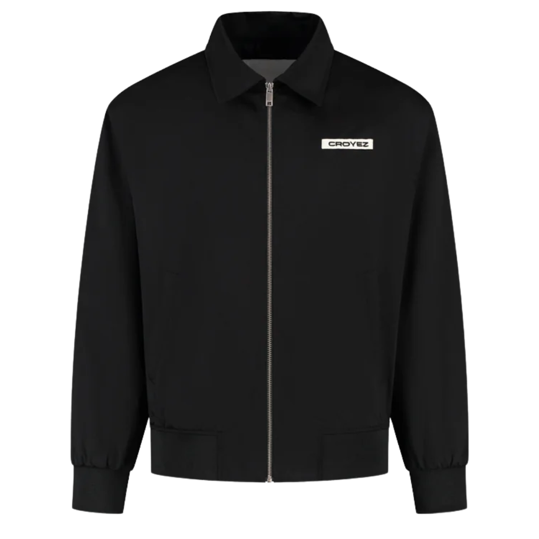 Etiquette Satin Jacket - Black