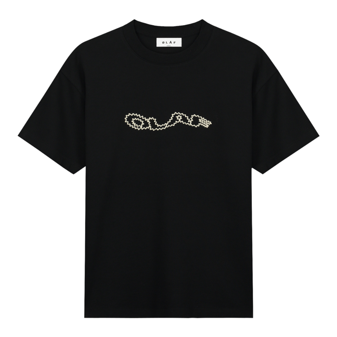 Zigzag Wavy Drift Tee - Black