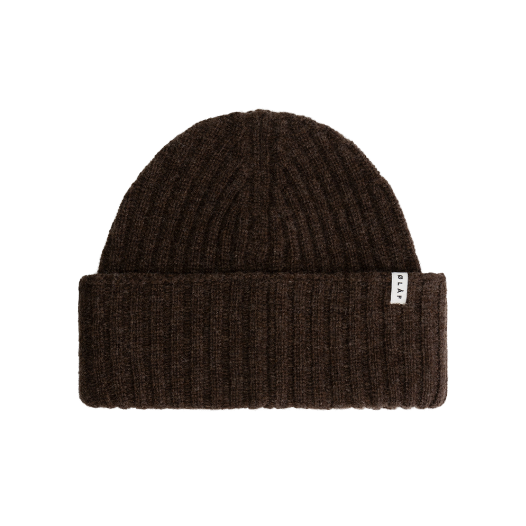 Wool Beanie - Brown Melange