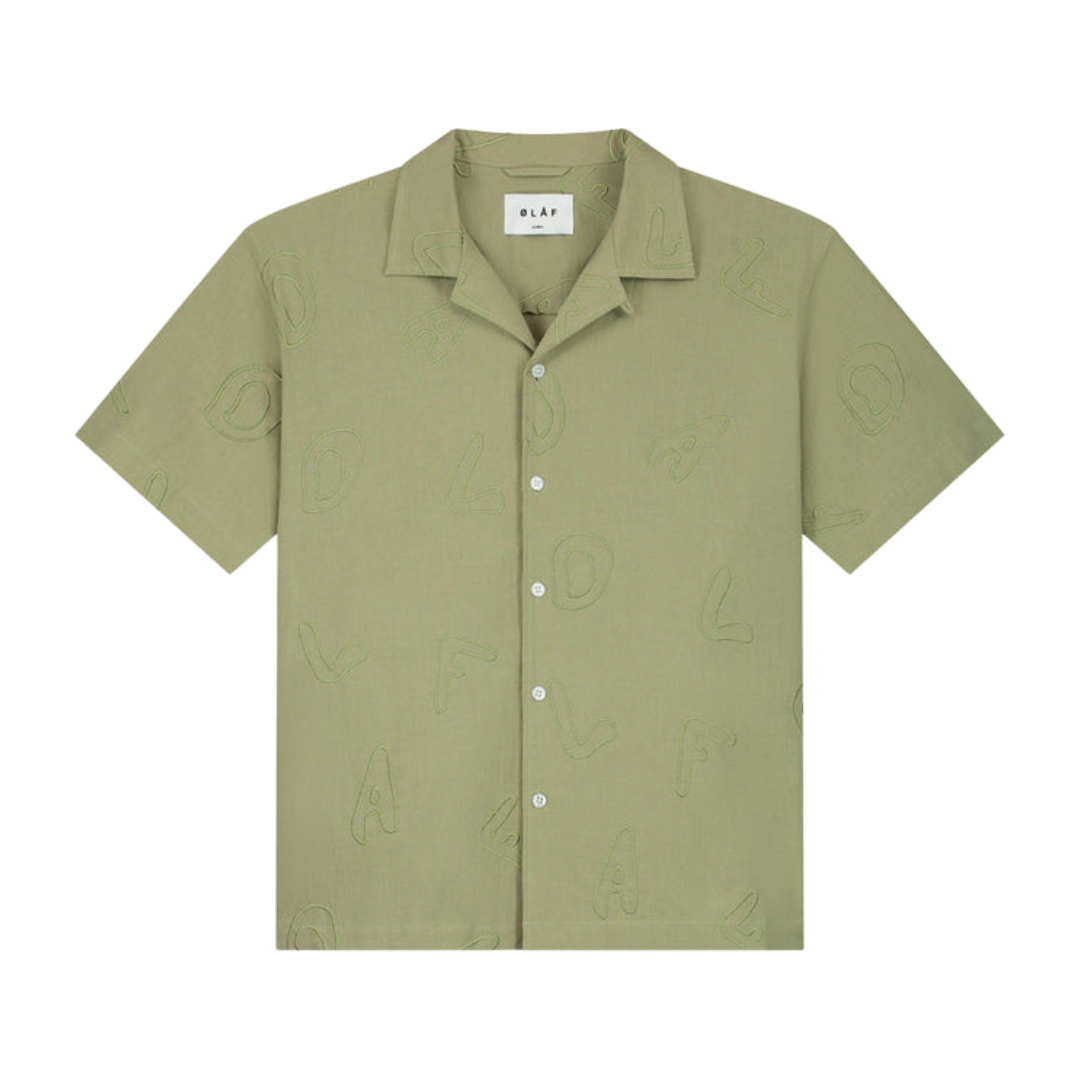 Embro AOP Shirt SS - Washed Green