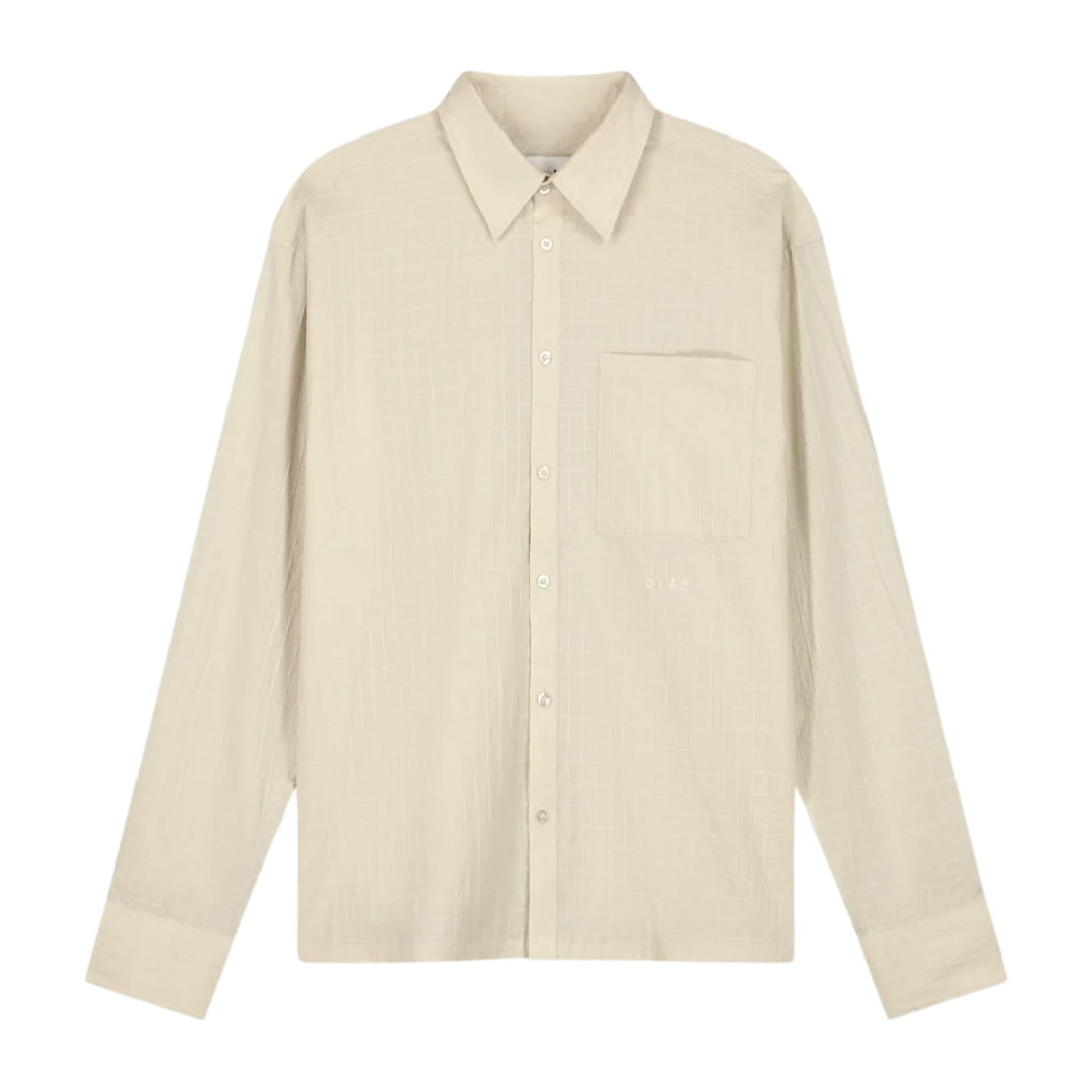 Textured Boxy Shirt - Off White