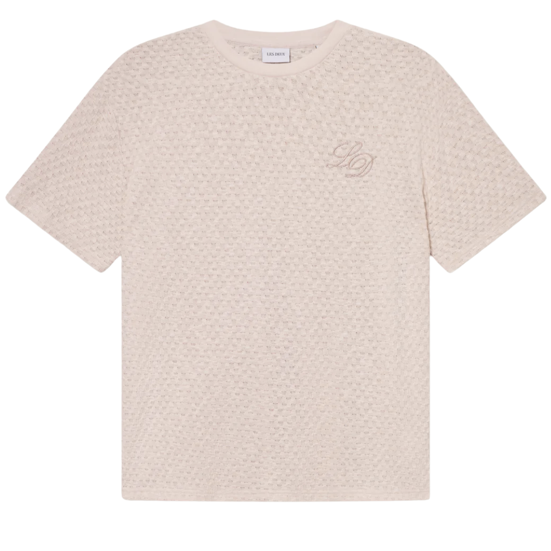 Bruce Knitted Check T-shirt - Ivory