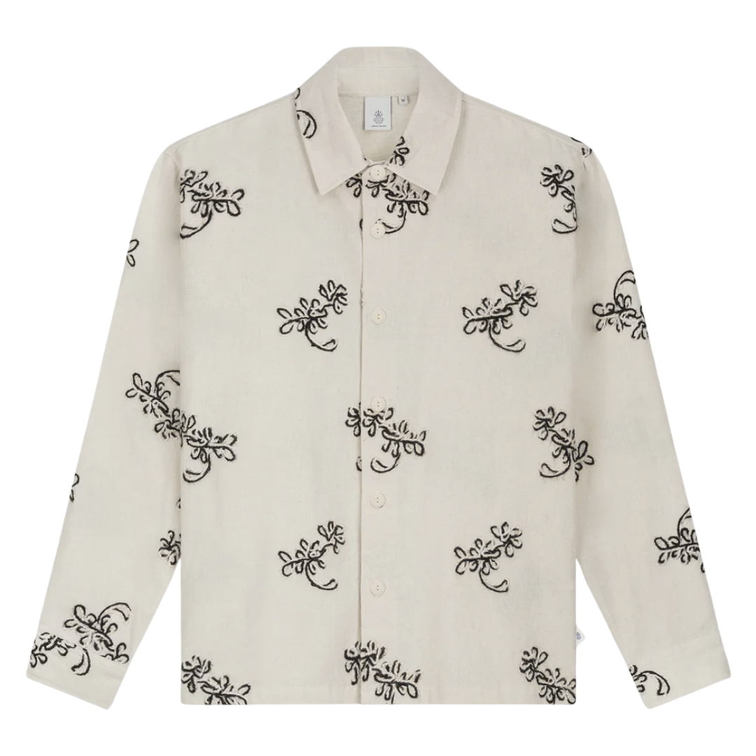 Haddock Embroidered Shirt - Coconut Milk