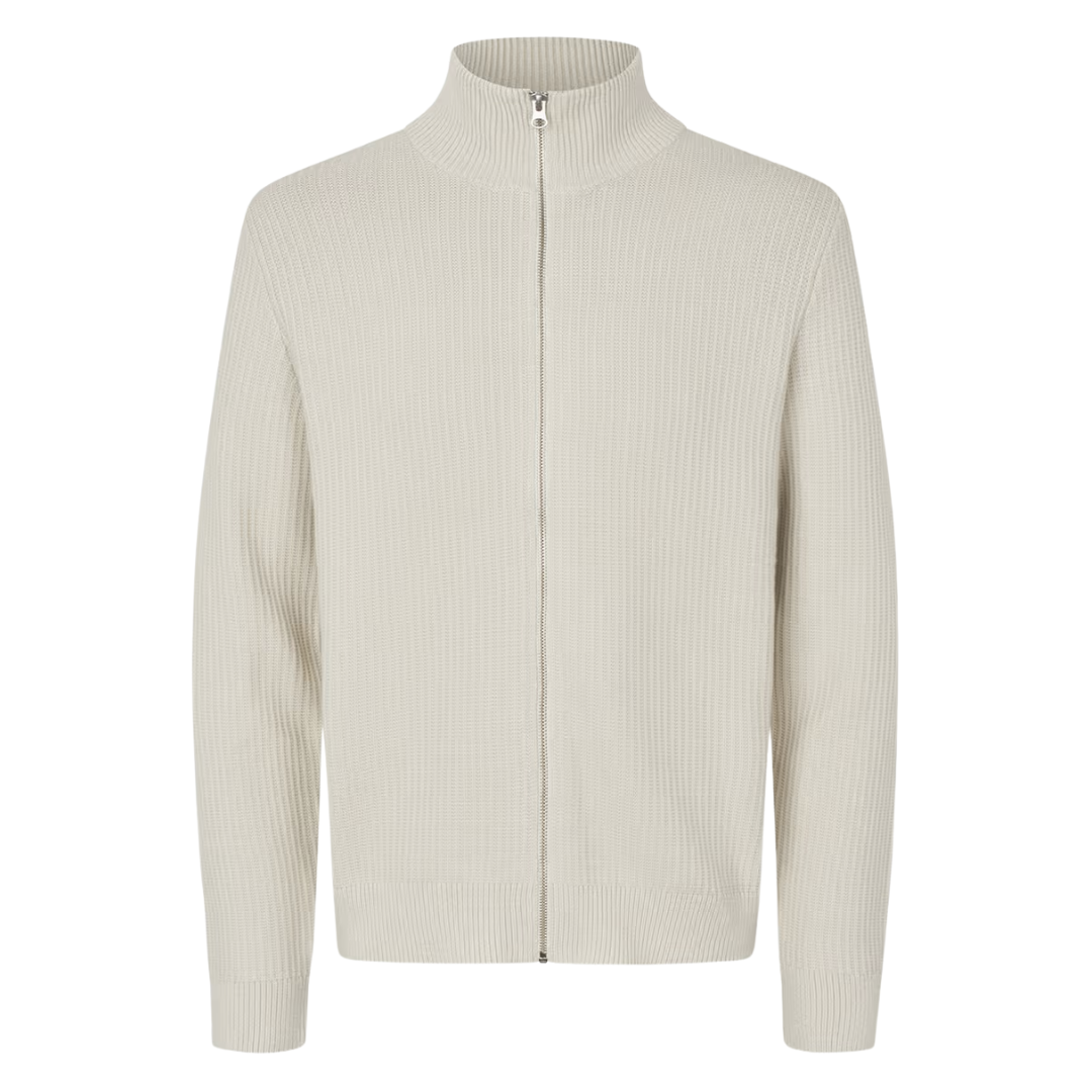 Sadem Zip Cardigan - Silver Birch