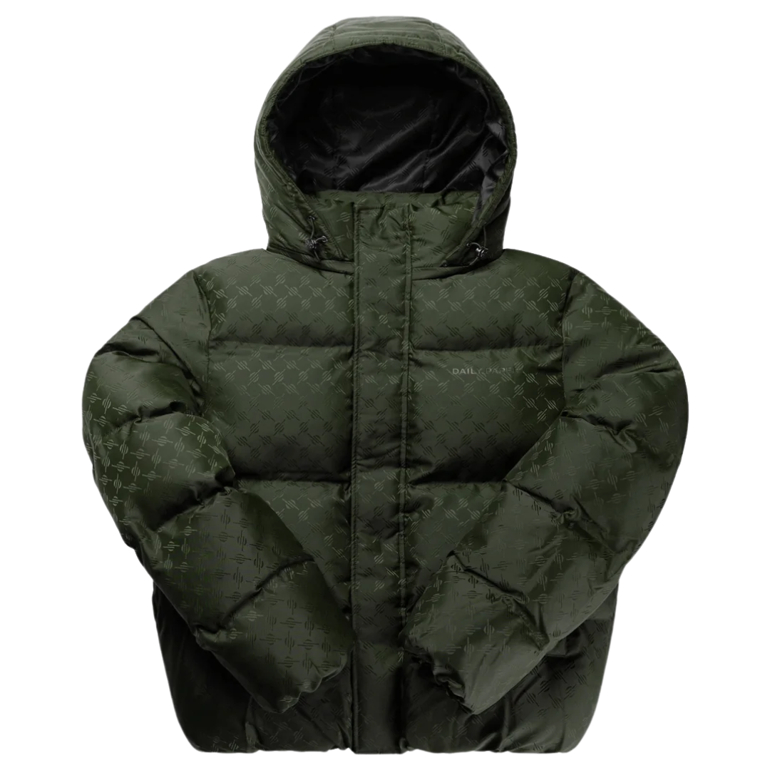 Monogram Puffer Jacket  - Rosin Green
