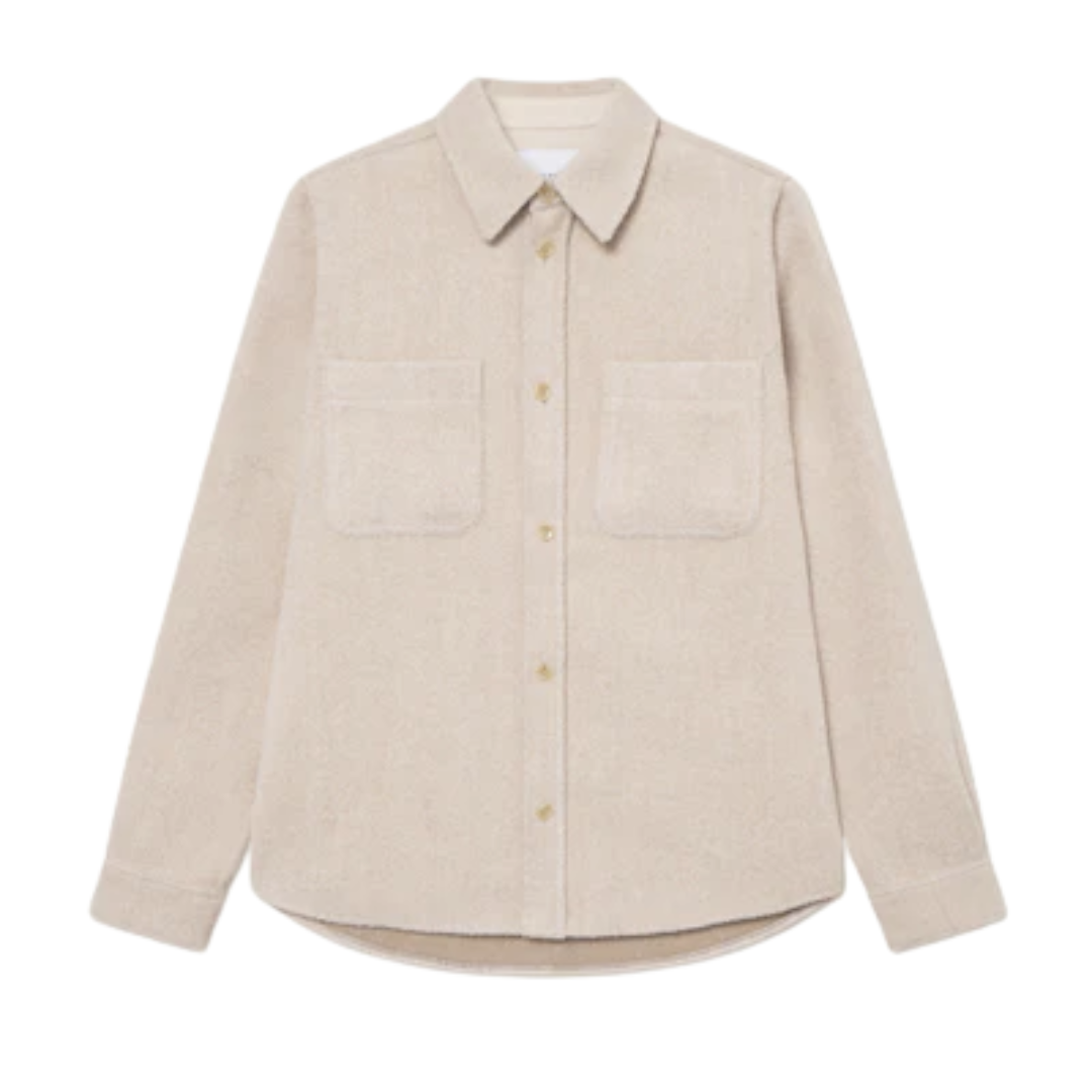 Lennon Bouclé Overshirt - Ivory