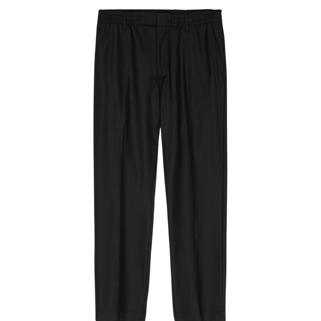 Billie 1088 Lightweight Drawstring Regular Fit Trouser - 999 Black