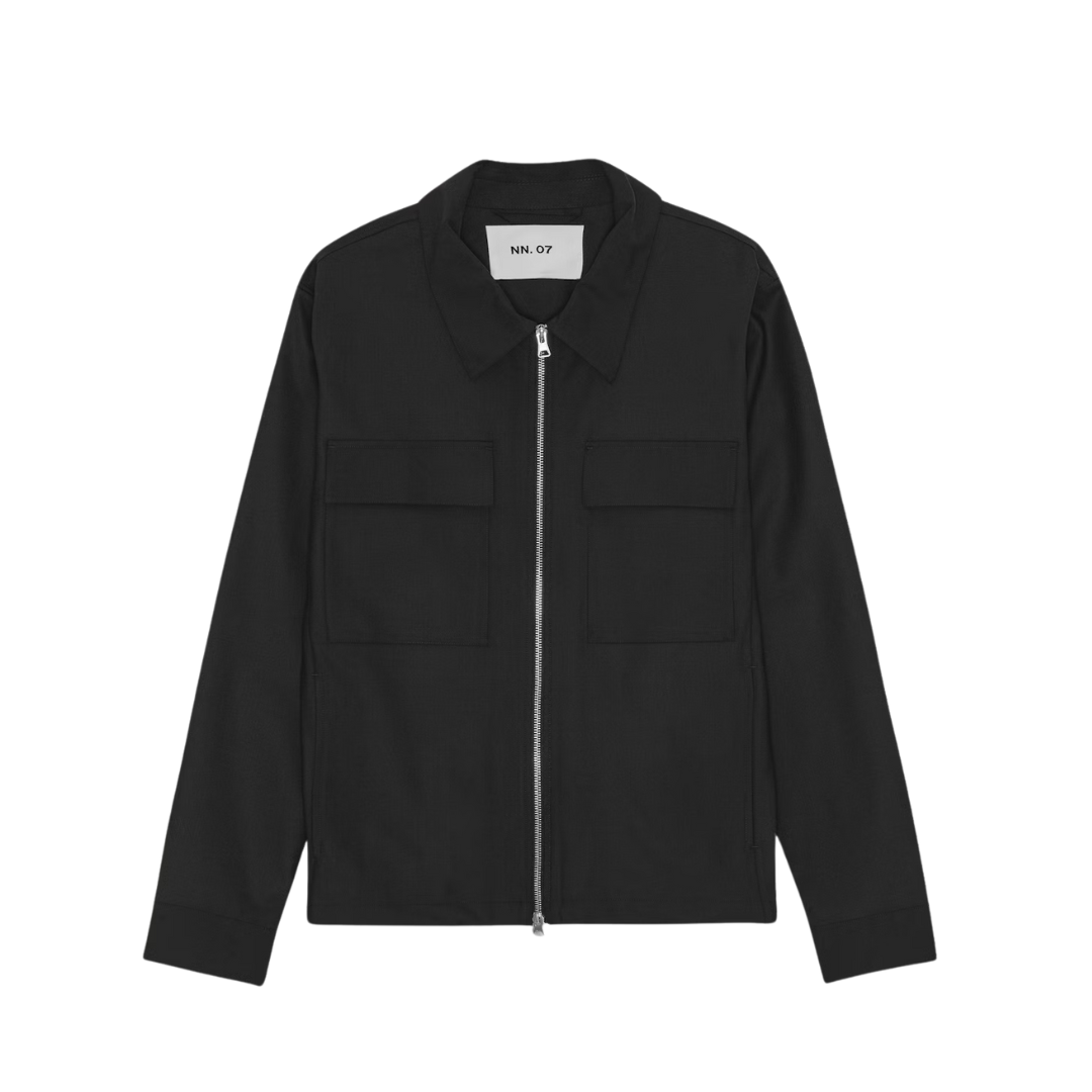 Alban Two-way zipper Hybrid - 999 Black