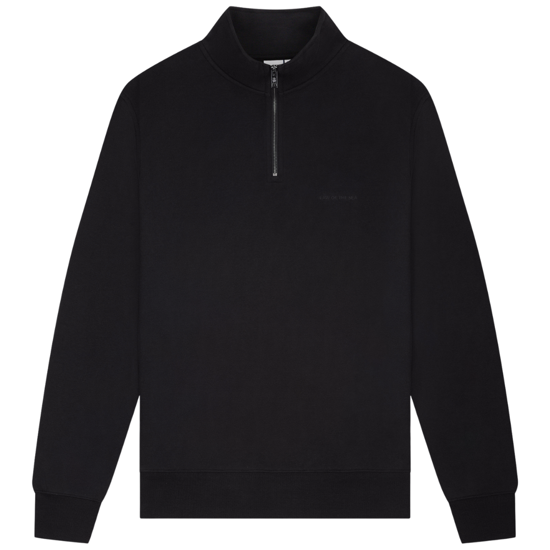 Mind Half Zip Sweater - Black