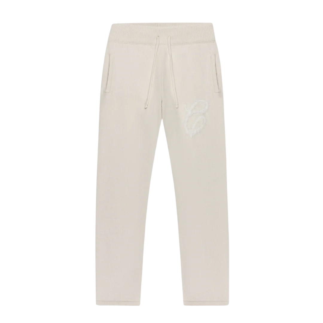 Fluffy Essence Knit Sweatpants - Cream