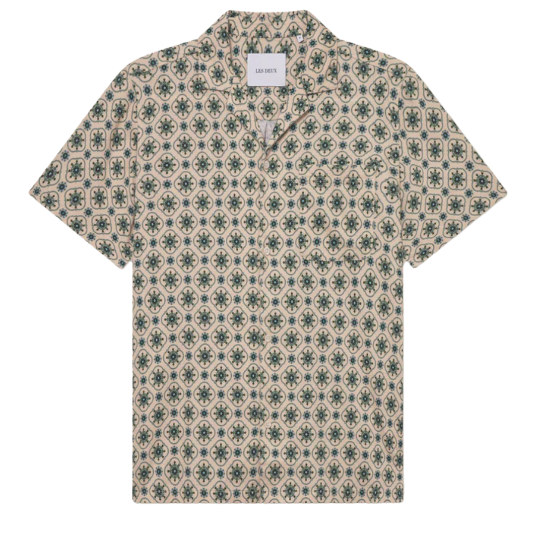 Lukas AOP Tapestry SS Shirt - Ivory