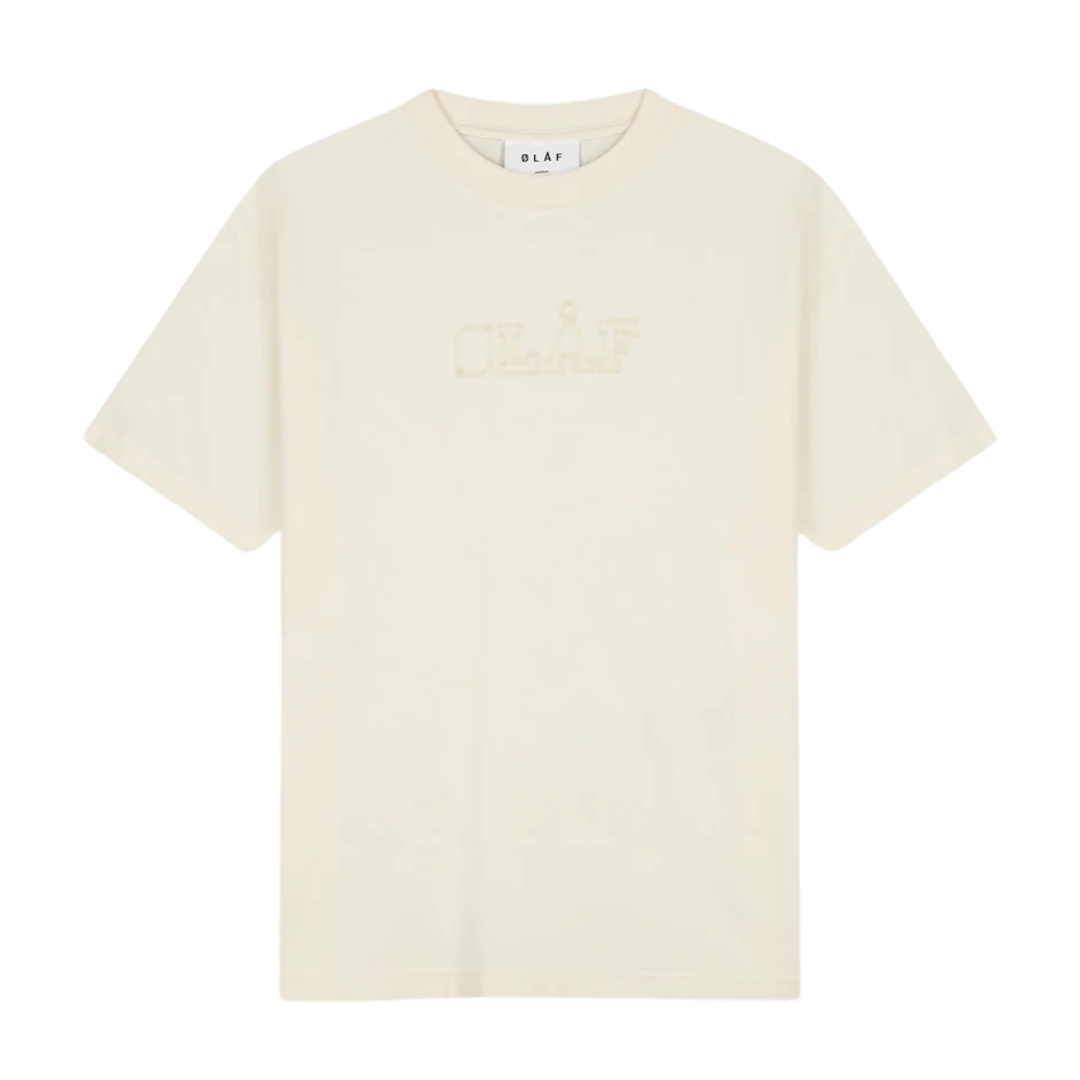 Stitched Varsity Tee - Off White