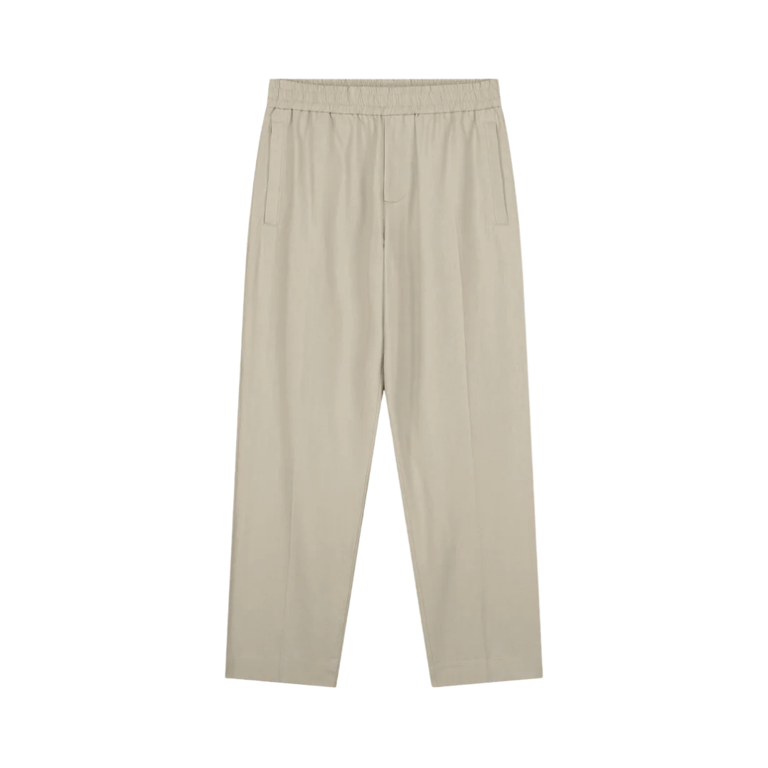 Slim Elasticated Trousers - Light Sage