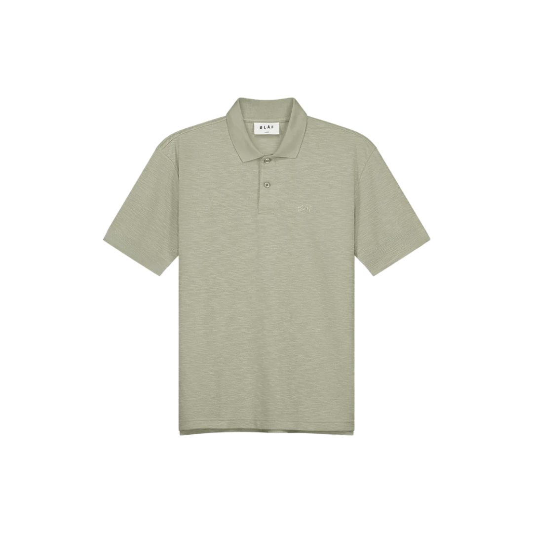 Slub Polo SS - Light Sage