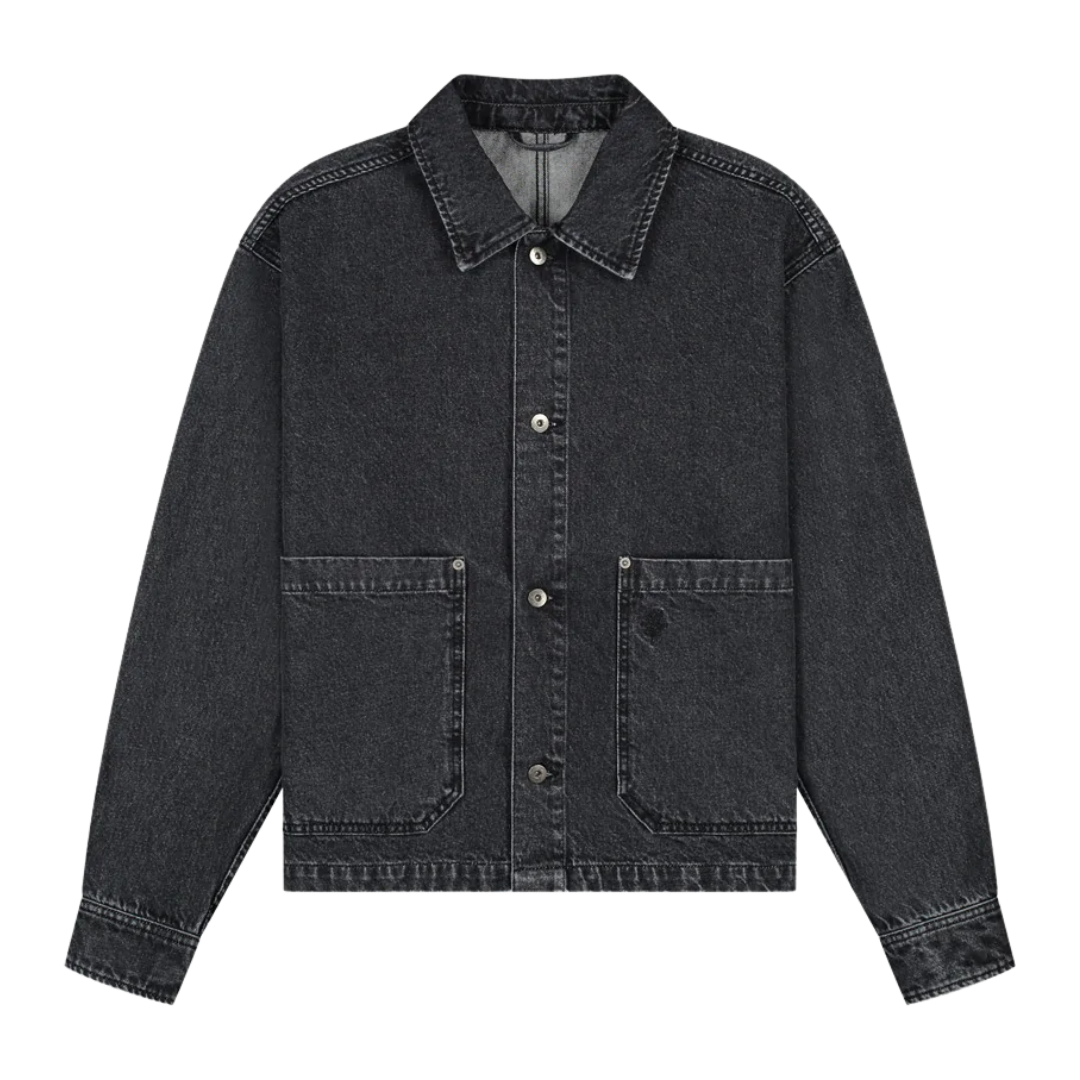 Denim Boxy Jacket - Washed Charcoal