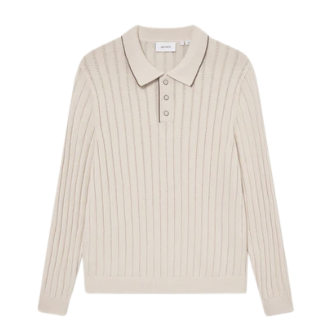 Bogart Rugby Polo Knit - Ivory
