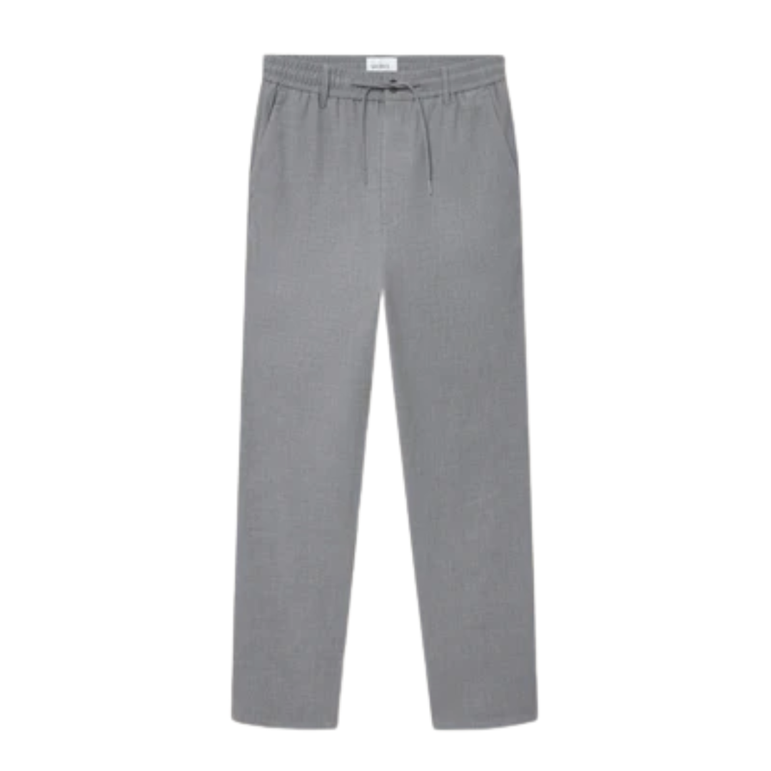 Como Tapered Textured Pants - Grey Melange