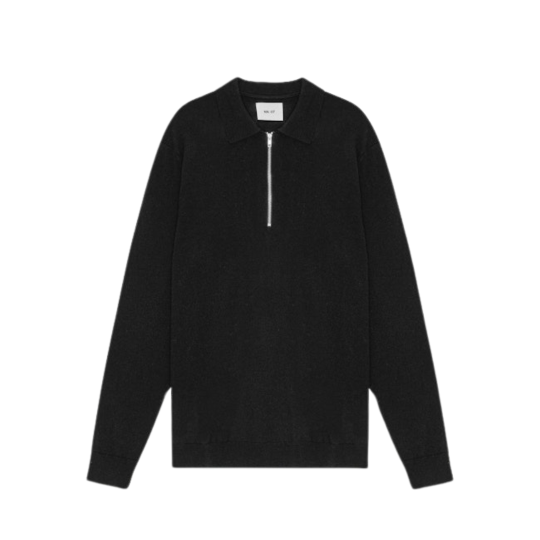 Sergio Zip Mock - Black