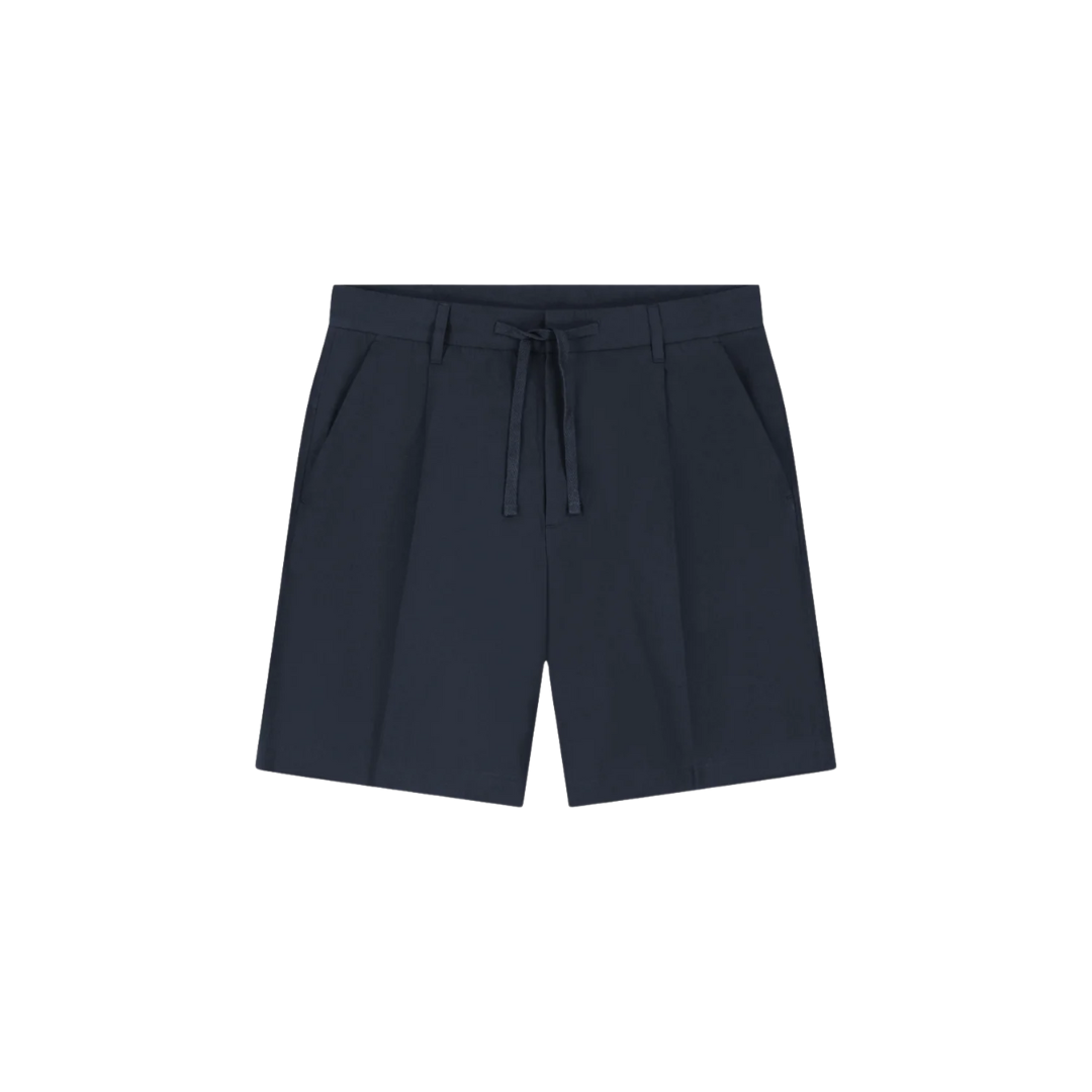 Cotton Linen Shorts - Navy