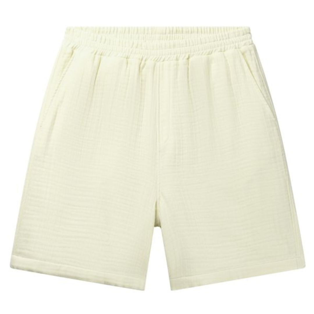 Enzi Seersucker Shorts - Icing Yellow