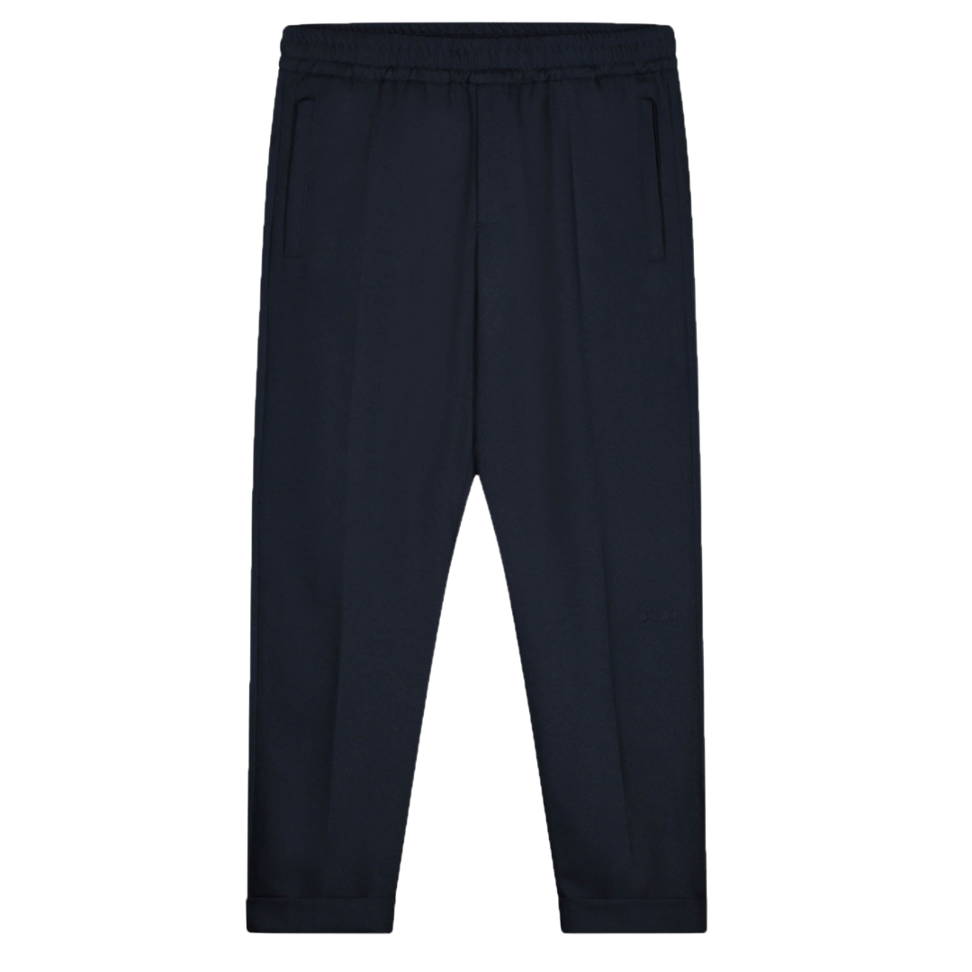 Slim Elasticated Trousers - Navy