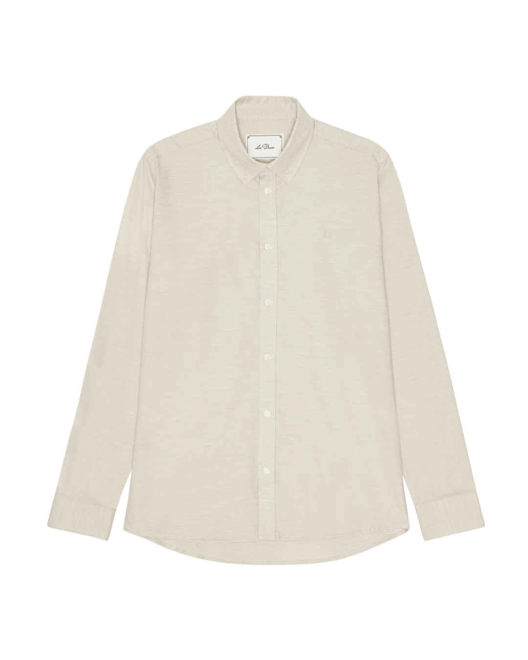Soft Flannel Shirt - Oyster Gray White