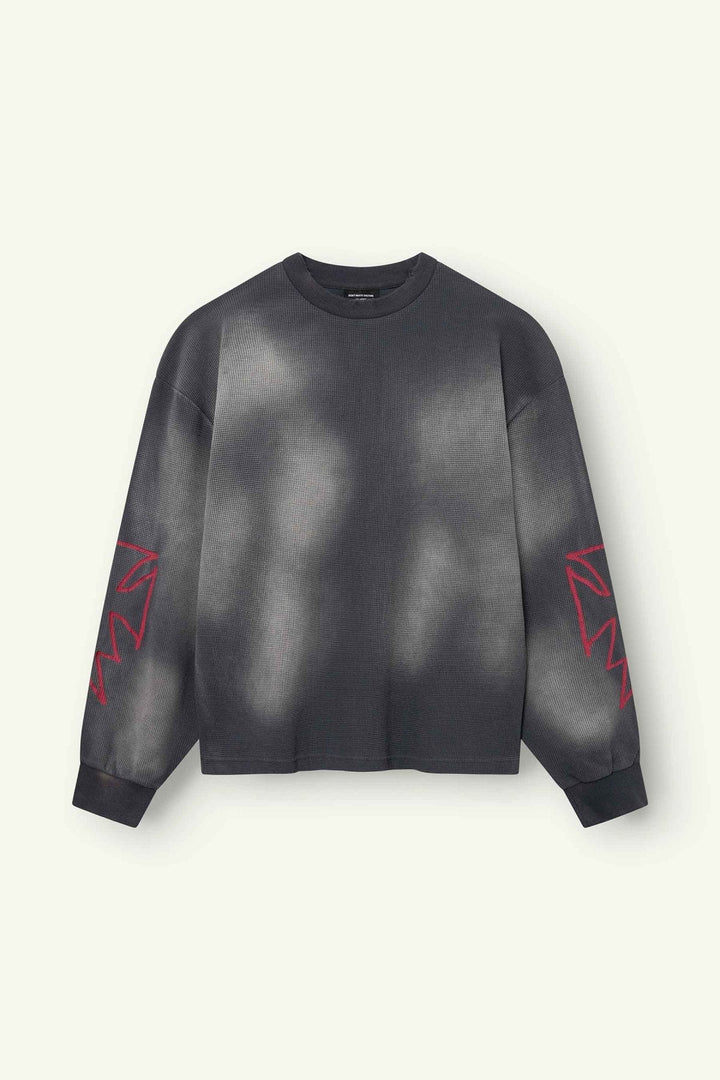 Romiya Waffle Longsleeve | Dark Grey - Early access Don't Waste Culture