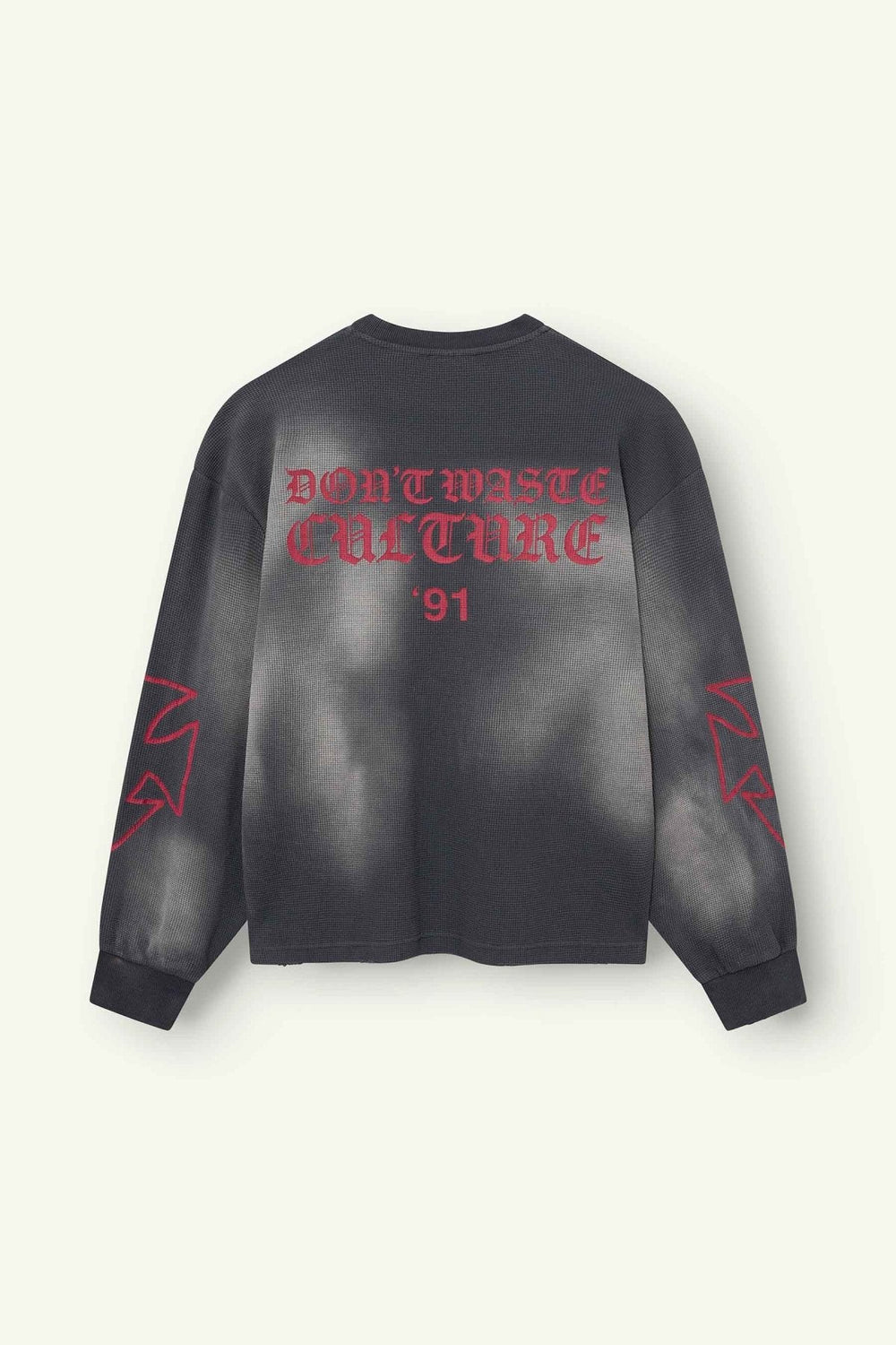 Romiya Waffle Longsleeve | Dark Grey - Early access Don't Waste Culture