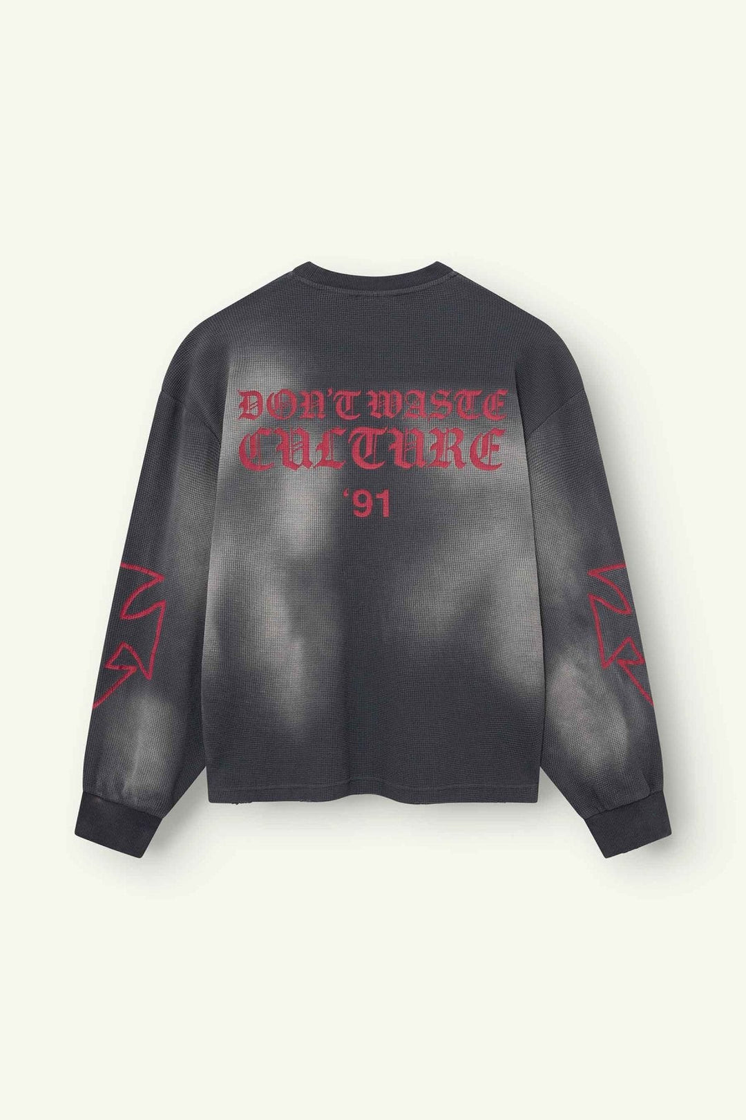 Romiya Waffle Longsleeve | Dark Grey - Early access Don't Waste Culture