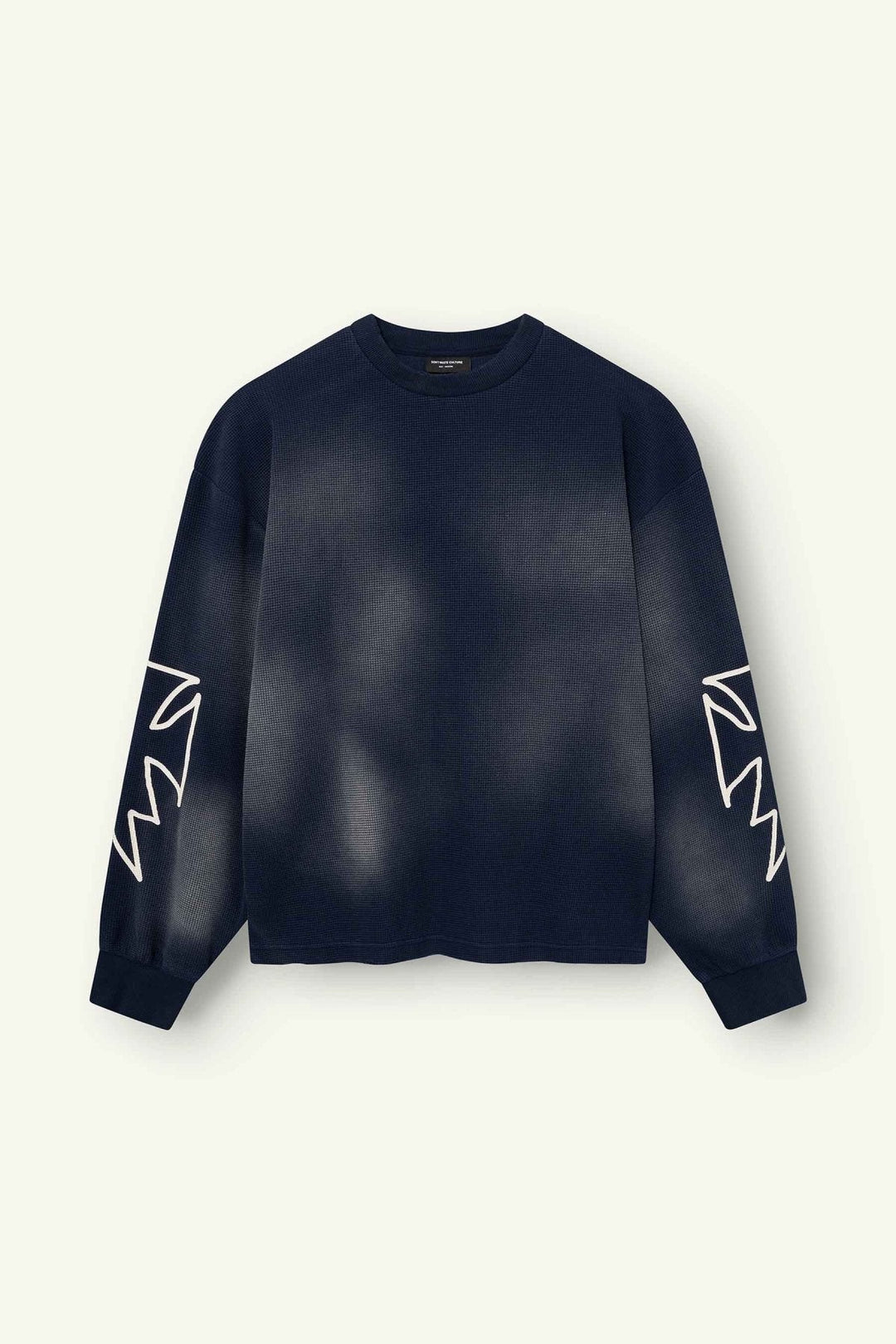 Romiya Waffle Longsleeve | Navy Blue - Early access Don't Waste Culture