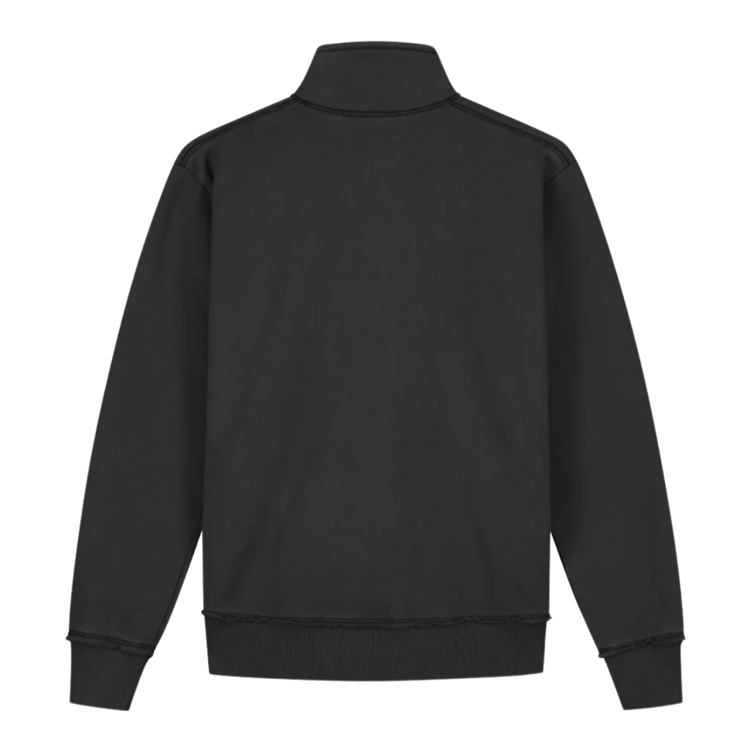 Signature Zip Mock - Charcoal