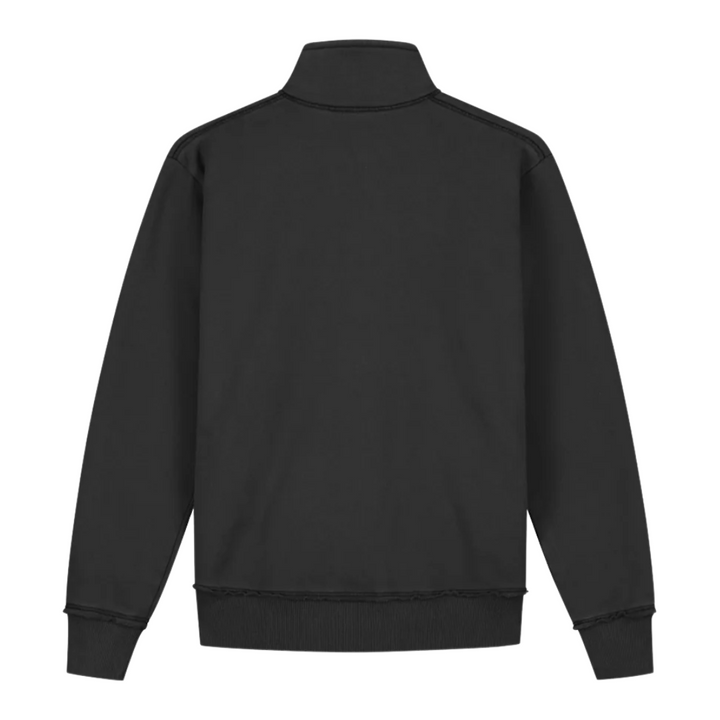 Signature Zip Mock - Charcoal
