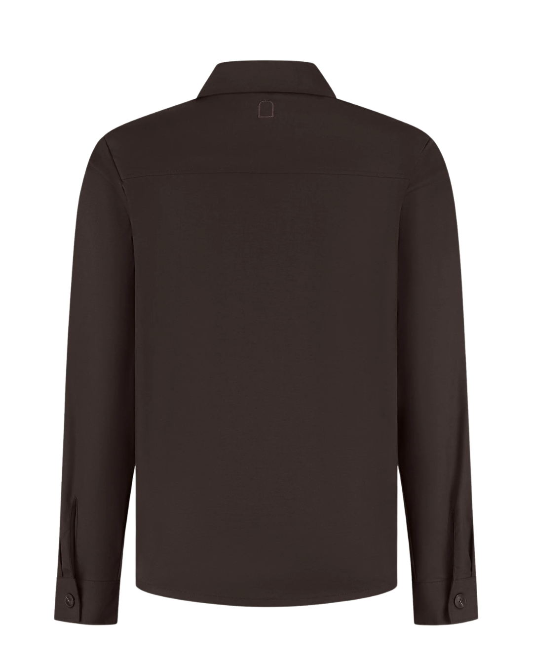 Cesare Wool Blend Overshirt - Dark Brown