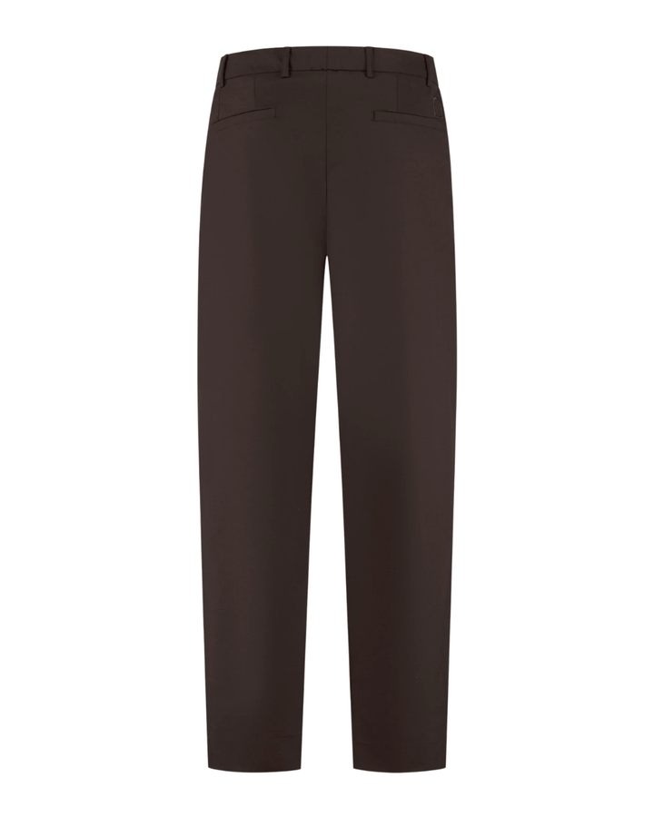 Cesare Wool Blend Pants - Dark Brown