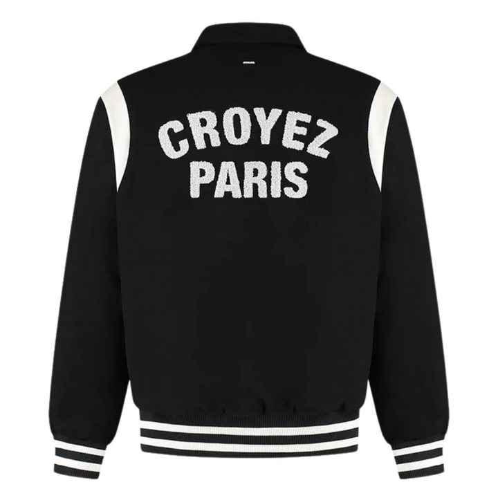 Paris Varsity Jacket - Black