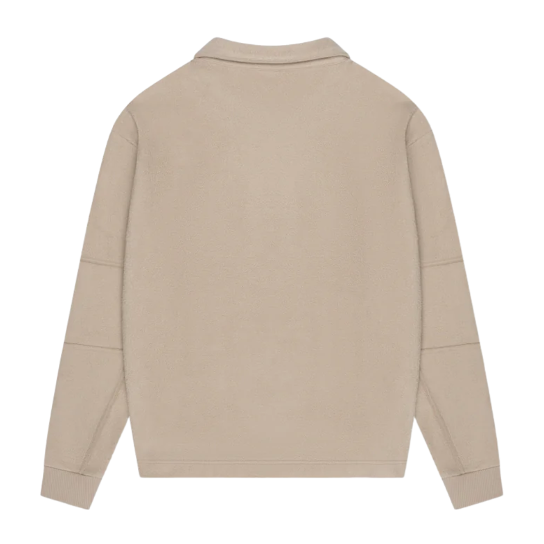 Fleece Polo Sweater - Sand