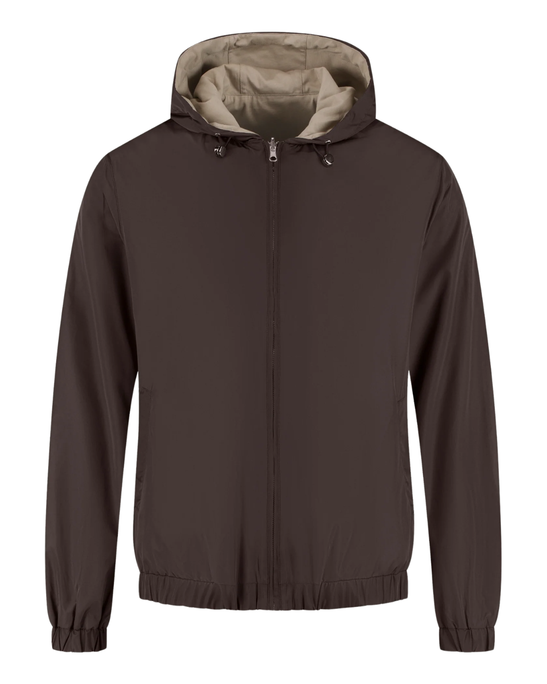 Hooded Reversible Bomber - Caramel Syrup