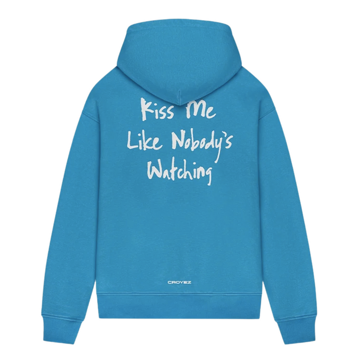 Kiss Me Like Zip Hoodie - Blue