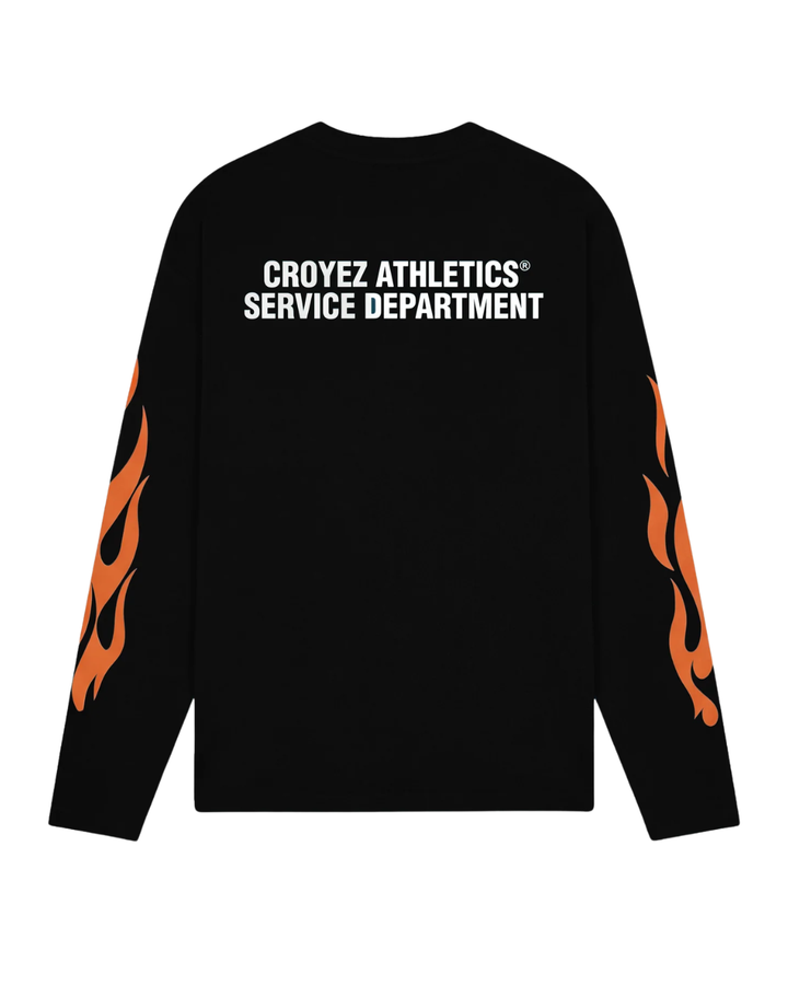Service Dept Longsleeve - Black/Orange