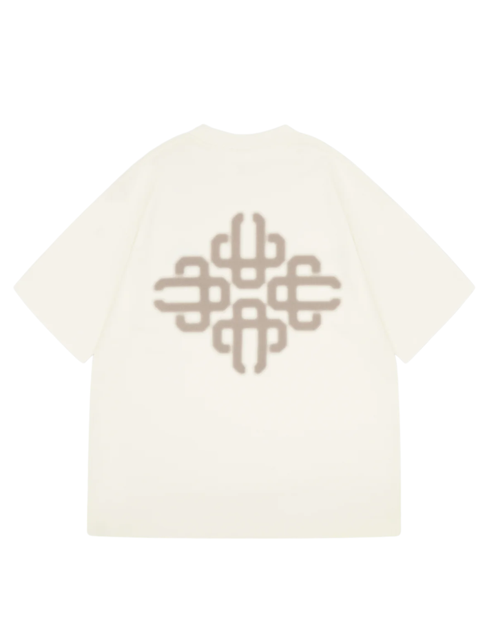 Blurred Graphic Emblem T-shirt - Offwhite