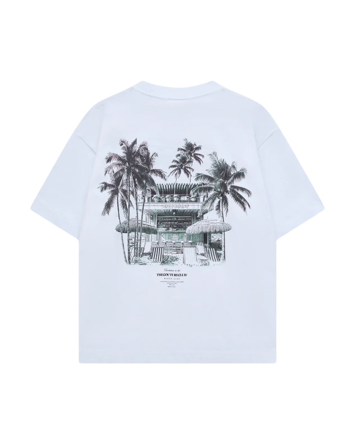 Beach Club Graphic T-Shirt - White/Green