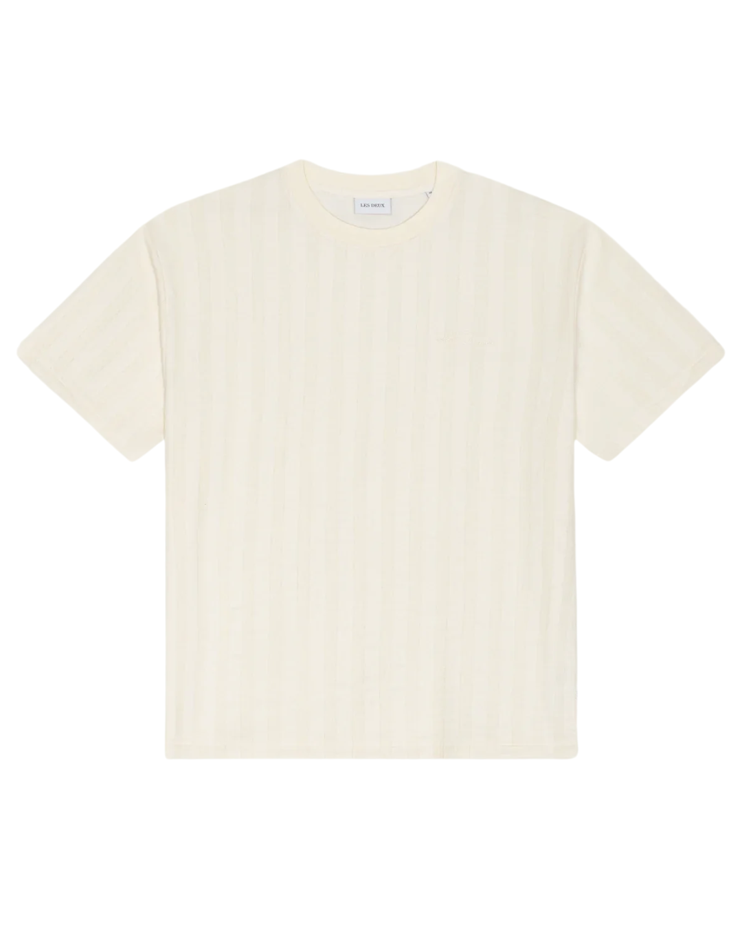 Stripe Jacquard T-shirt | Eggnog White