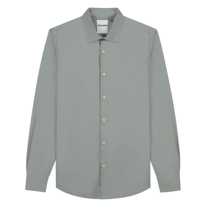 Organic Cotton Stretch Shirt - Metal
