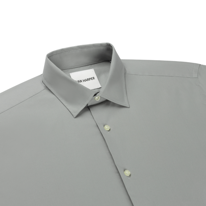 Organic Cotton Stretch Shirt - Metal