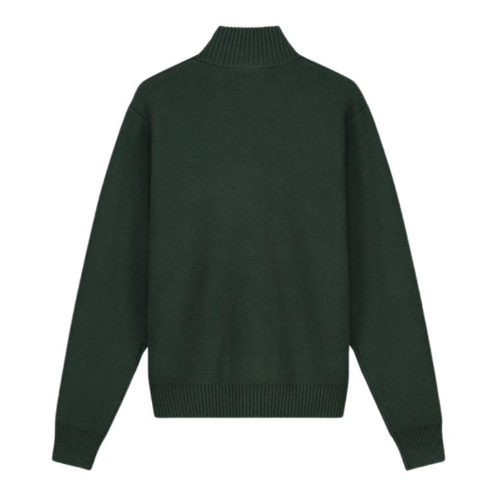 Knitted Zip Up Cardigan - Sacramento Green