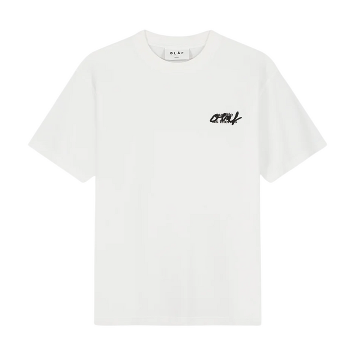 Script Graphic Tee - Optical White