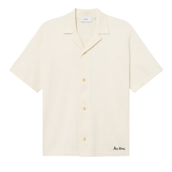 Geoffray SS Knit Shirt - Ivory