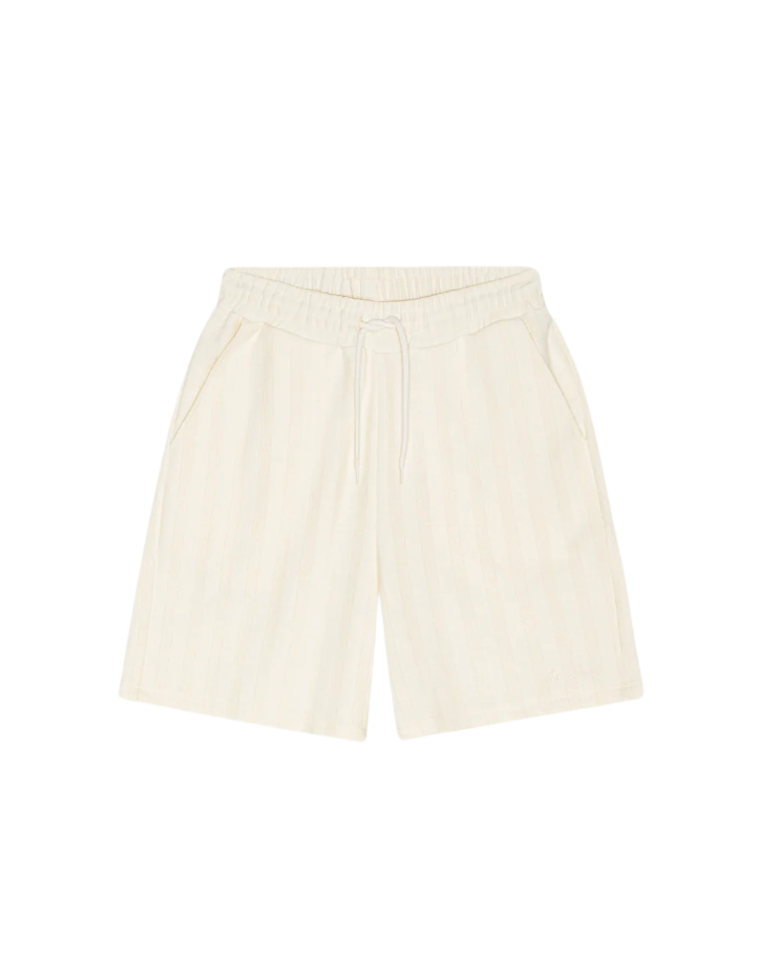 Stripe Jacquard Shorts - Eggnog White