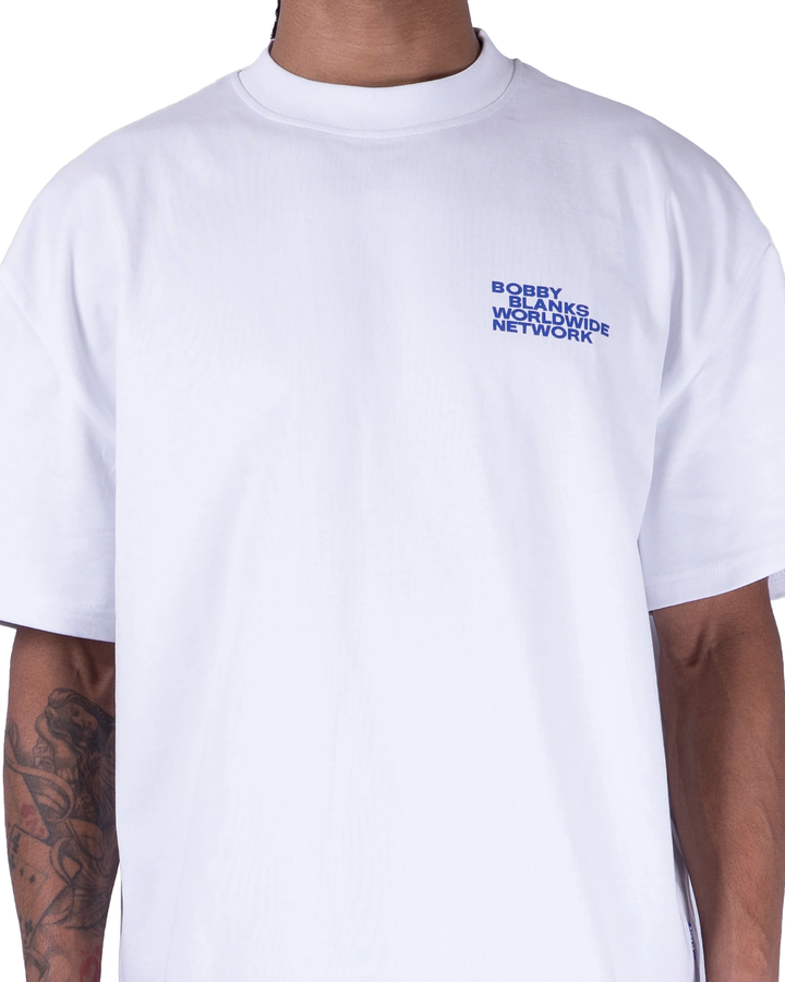 Forum T-Shirt - White/Cobalt