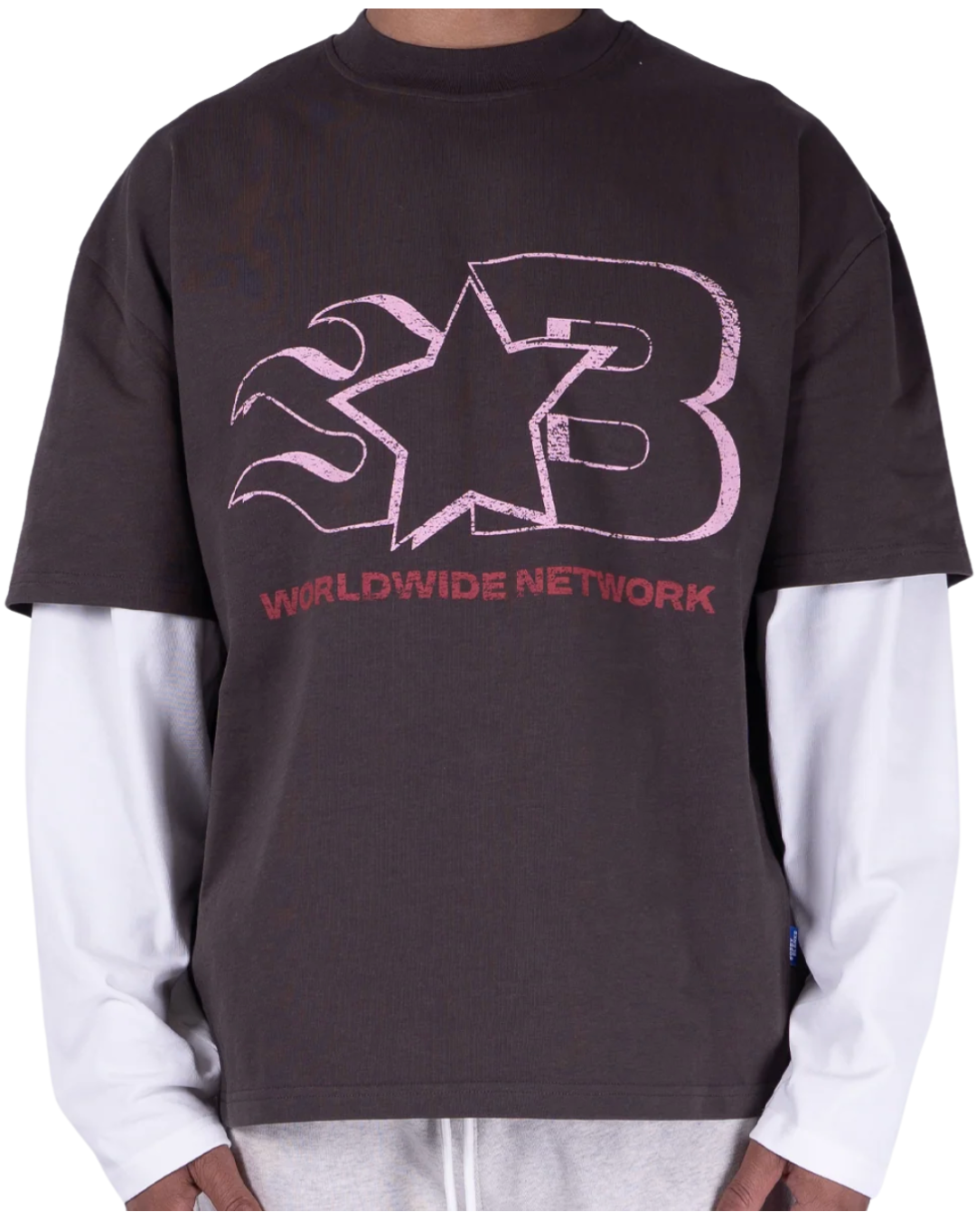 Voicemail Longsleeve - Brown/Off White